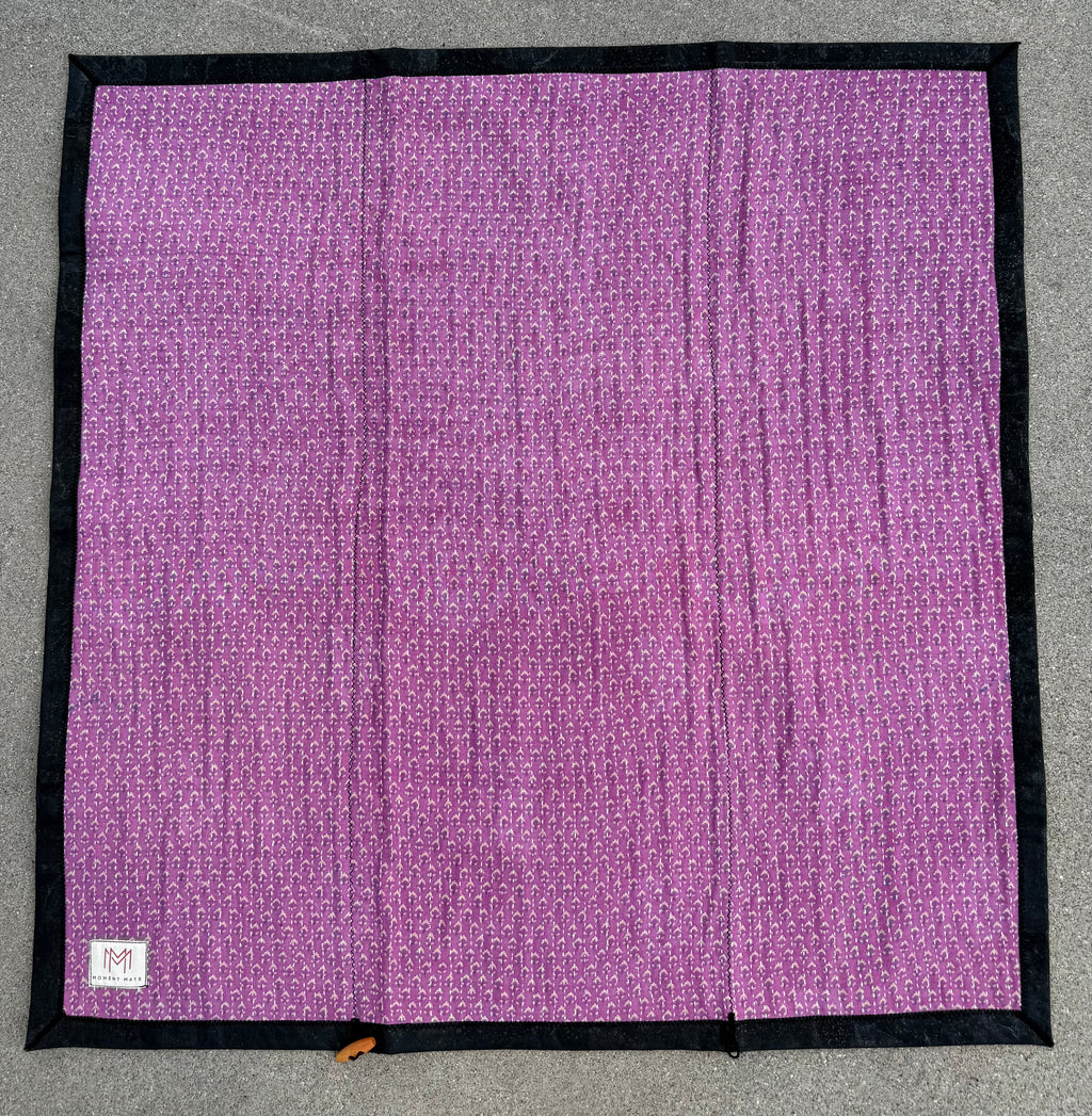 SMALL PURPLE FLORAL SARI with PREMIUM BLACK CORK