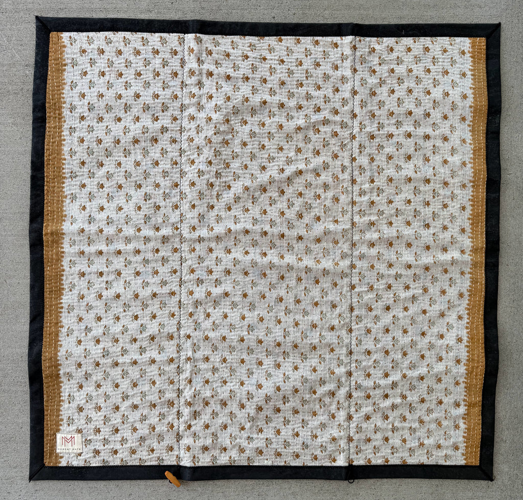 (sold) NATURAL FLORAL SARI with PREMIUM BLACK CORK