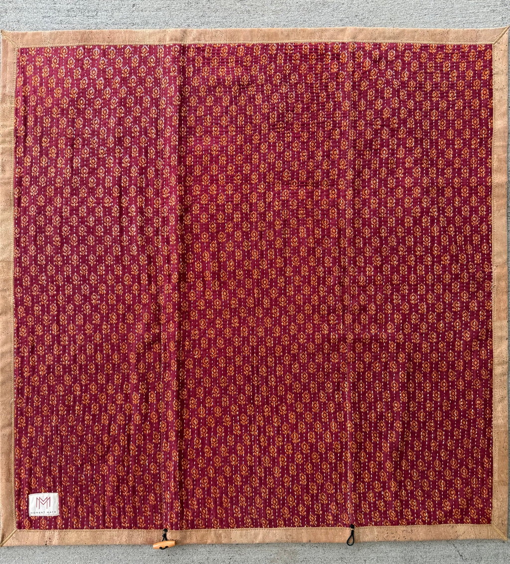 (sold) BURNT RED SARI with NATURAL CORK