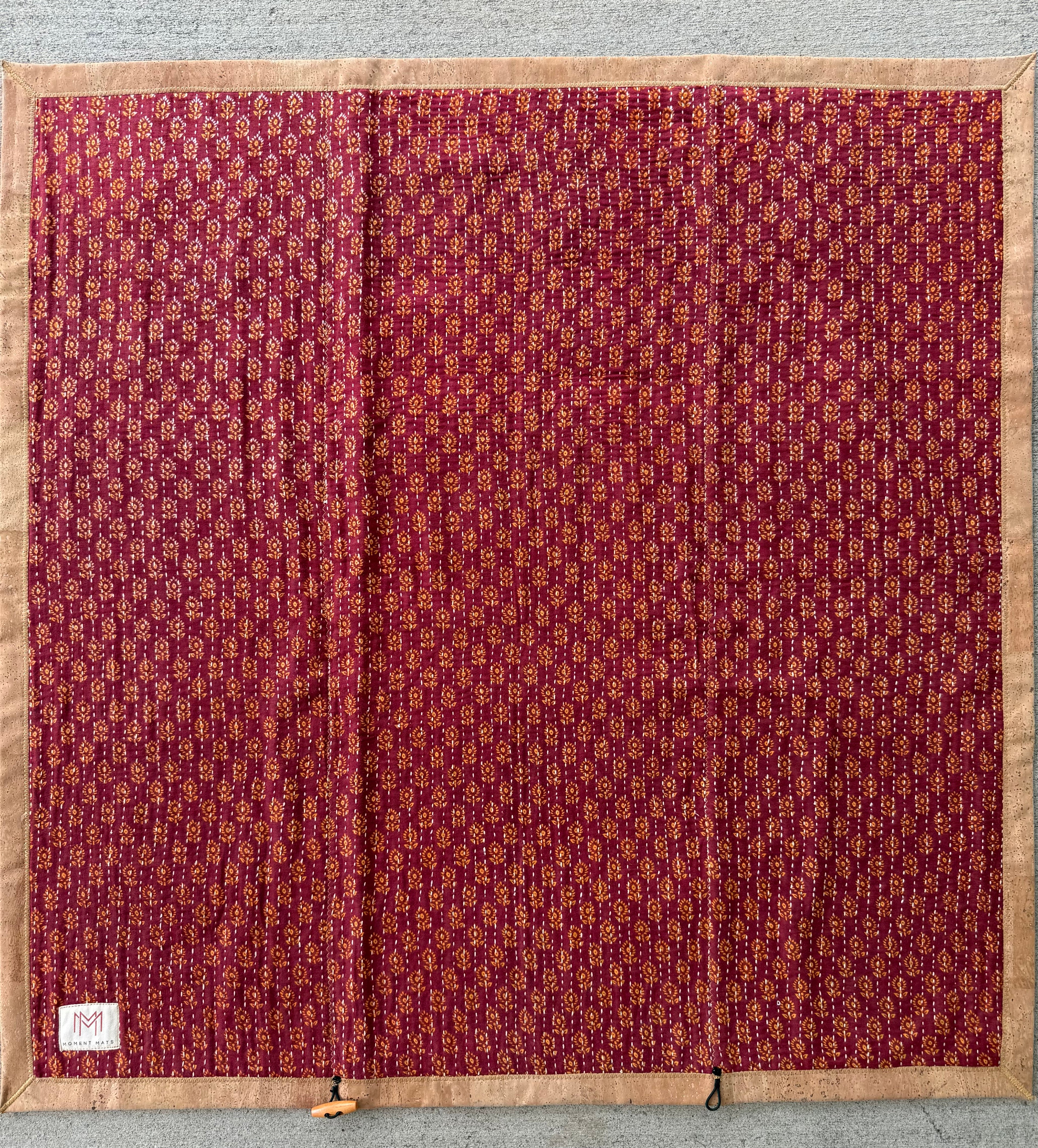 (sold) BURNT RED SARI with NATURAL CORK