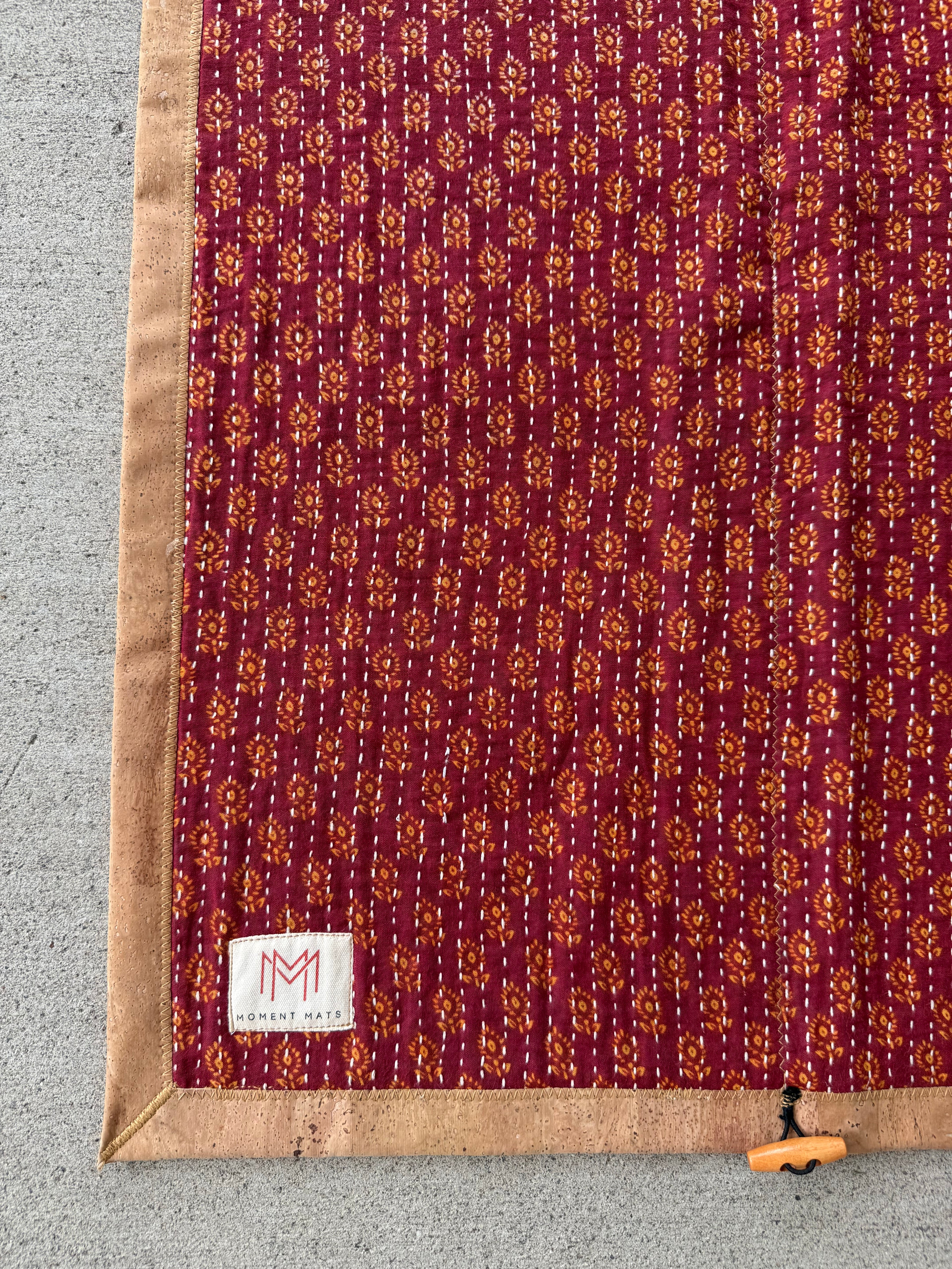 (sold) BURNT RED SARI with NATURAL CORK