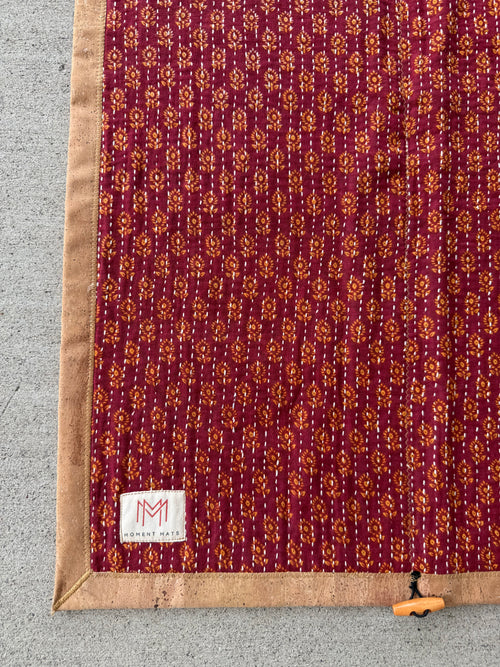 (sold) BURNT RED SARI with NATURAL CORK