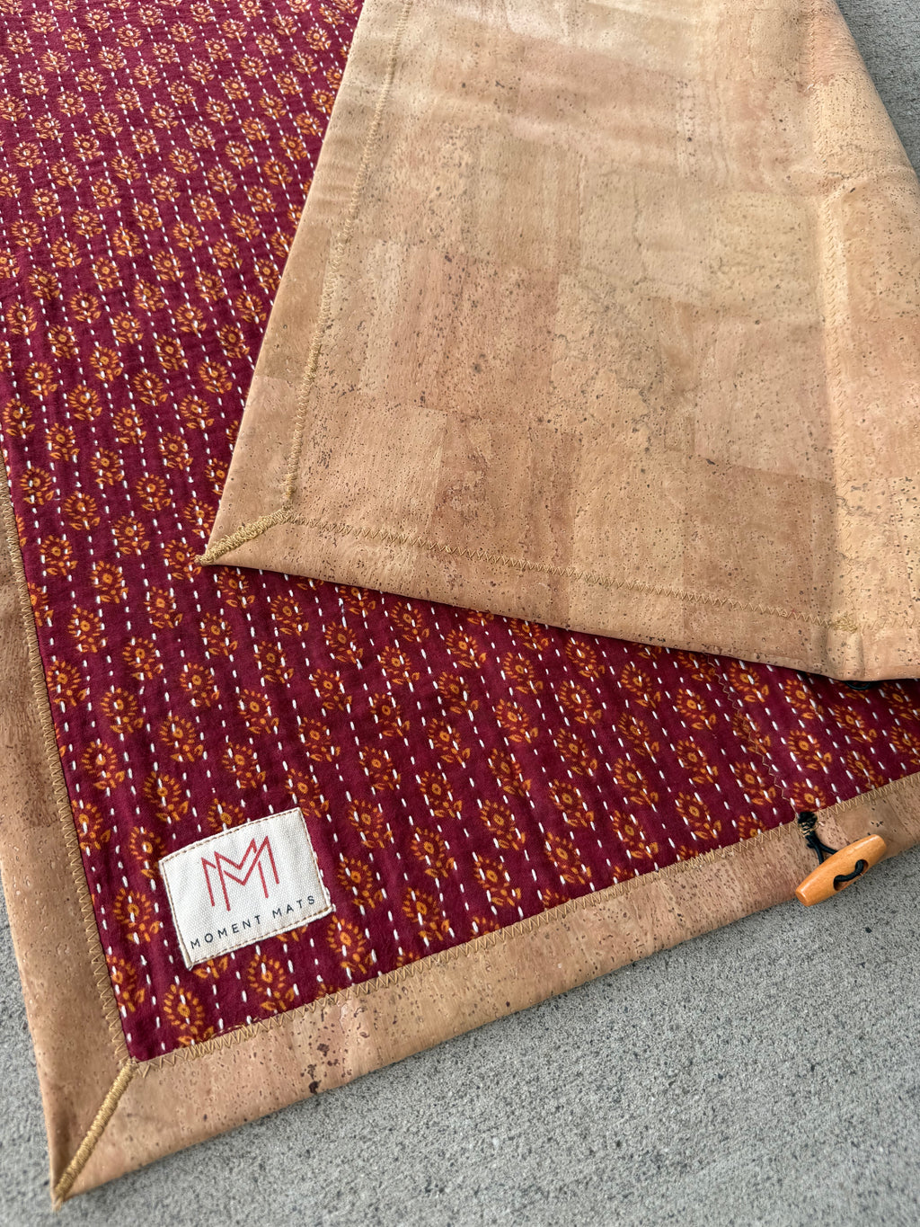 (sold) BURNT RED SARI with NATURAL CORK