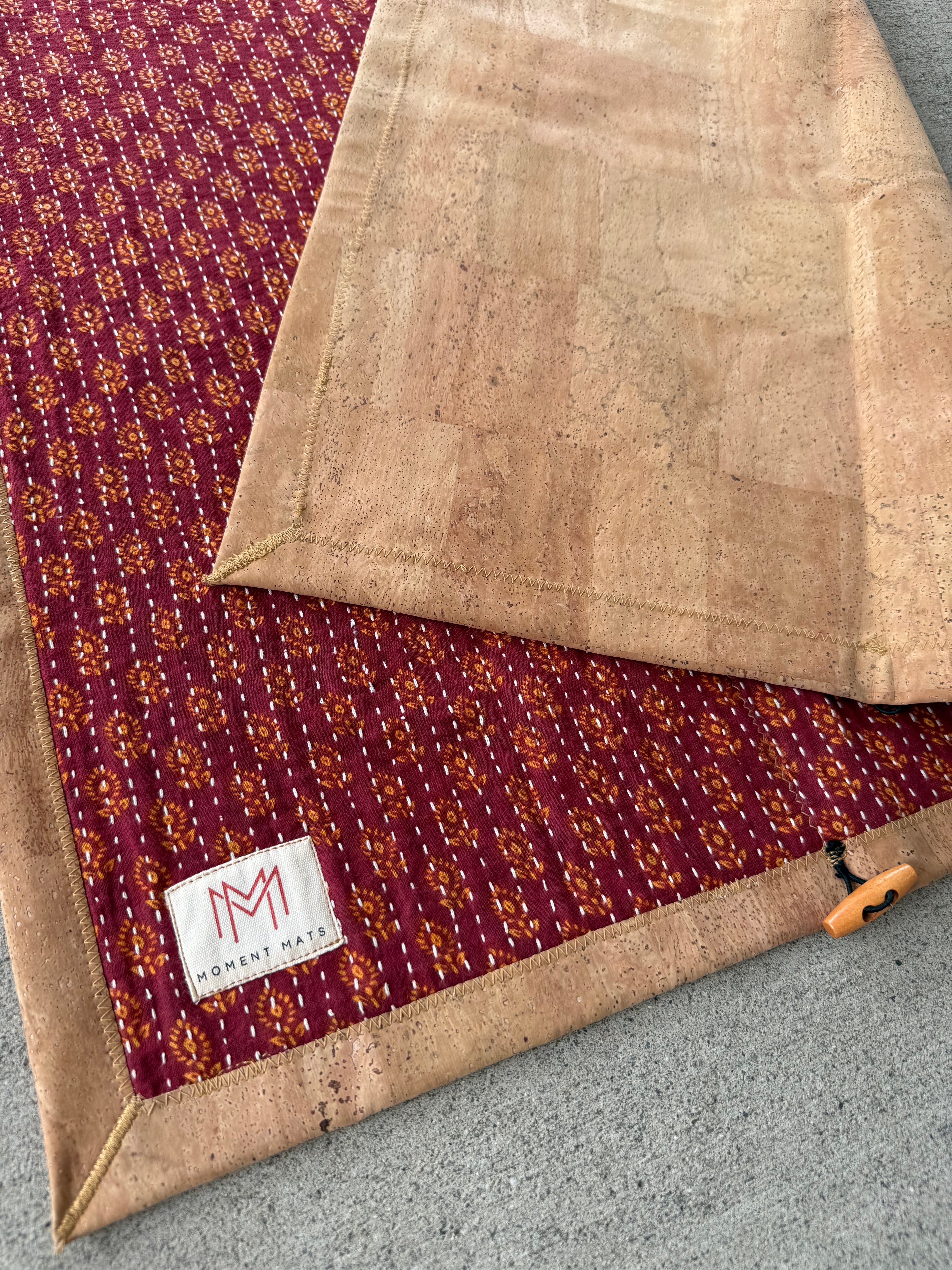 (sold) BURNT RED SARI with NATURAL CORK