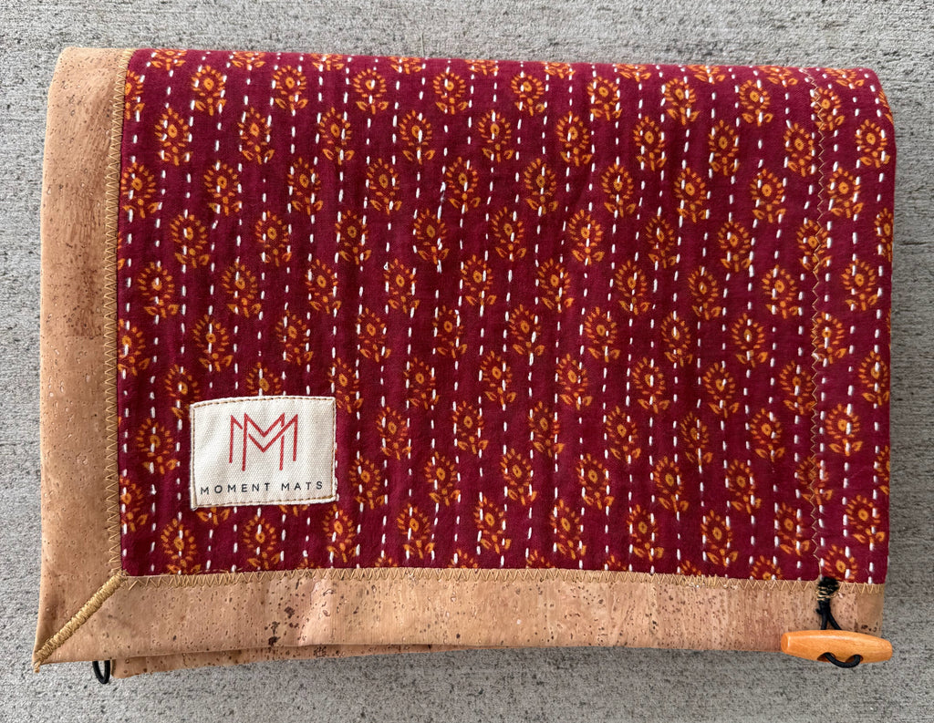 (sold) BURNT RED SARI with NATURAL CORK