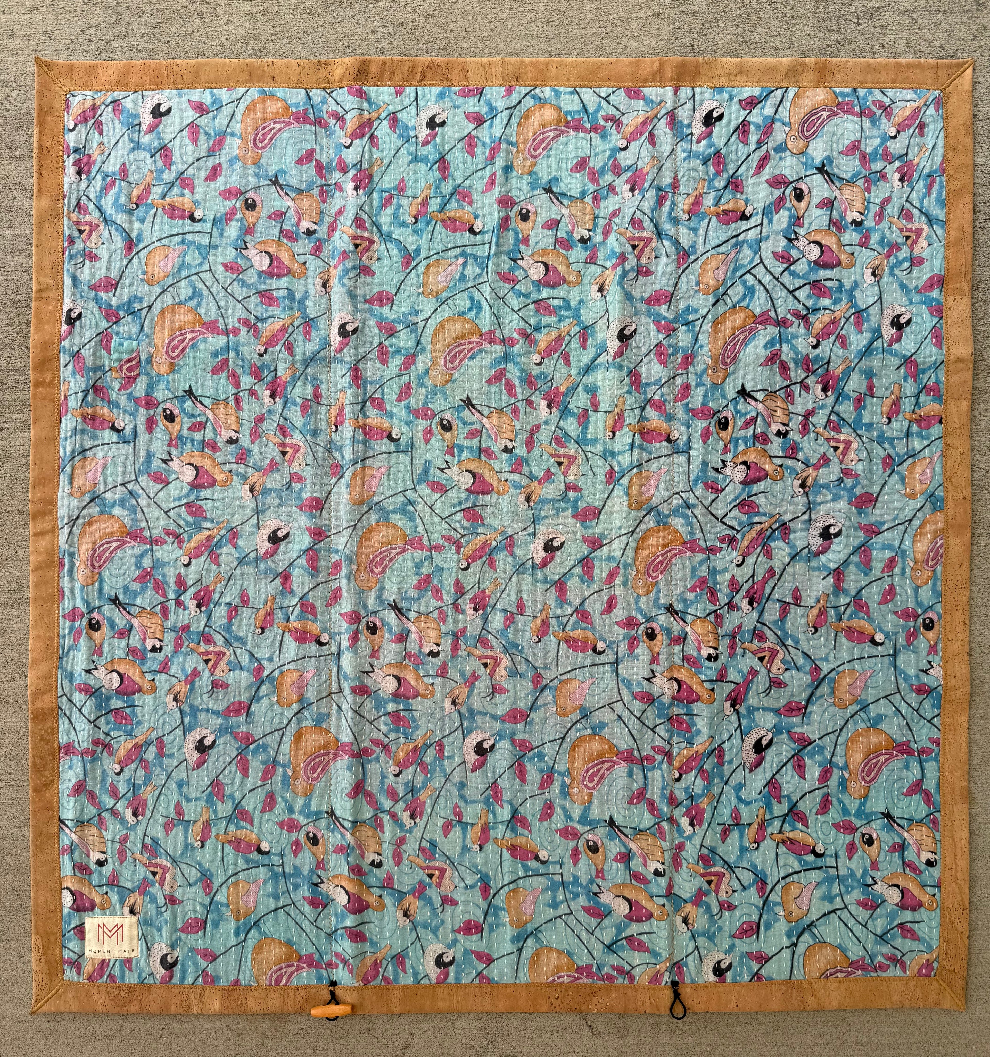 (sold) BLUE BIRD SARI with NATURAL CORK