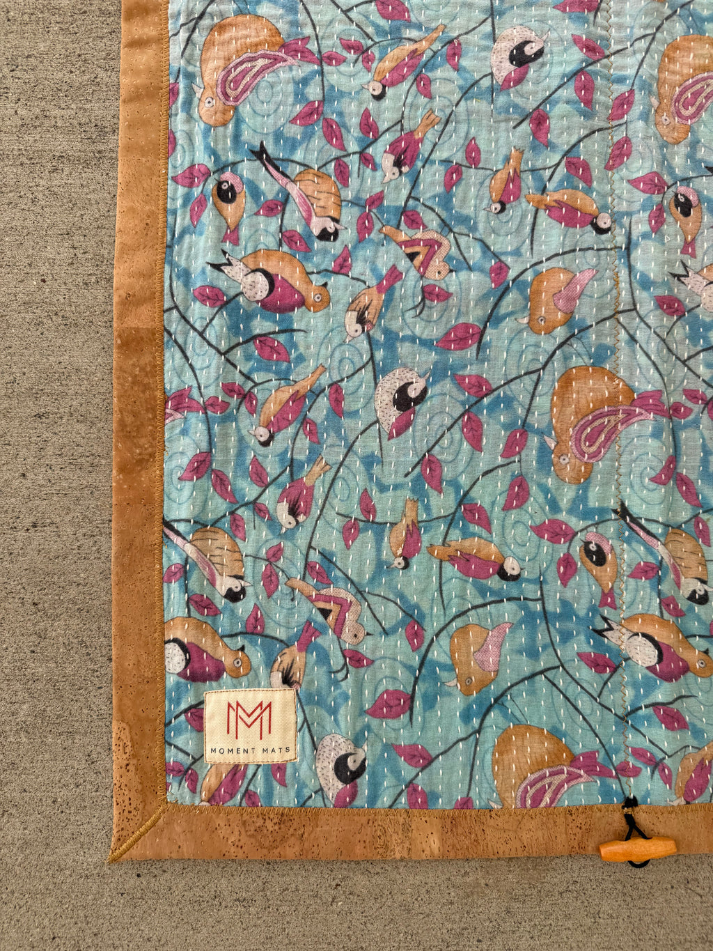 (sold) BLUE BIRD SARI with NATURAL CORK