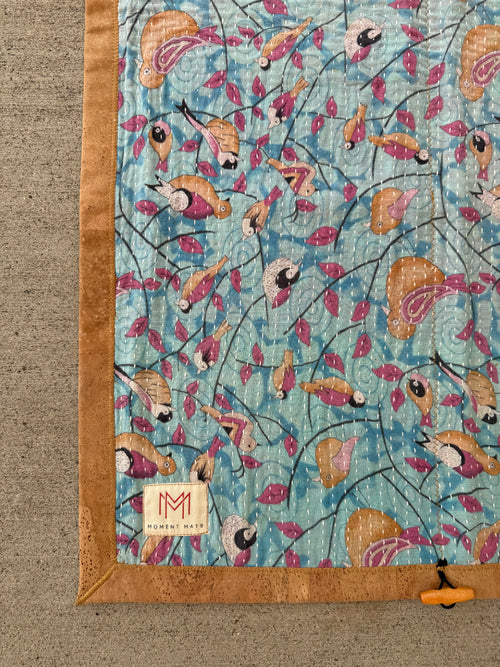 (sold) BLUE BIRD SARI with NATURAL CORK