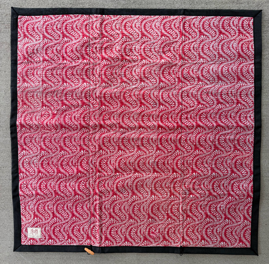 RED VINE SARI with UNIQUE PATCHWORK & PREMIUM BLACK CORK