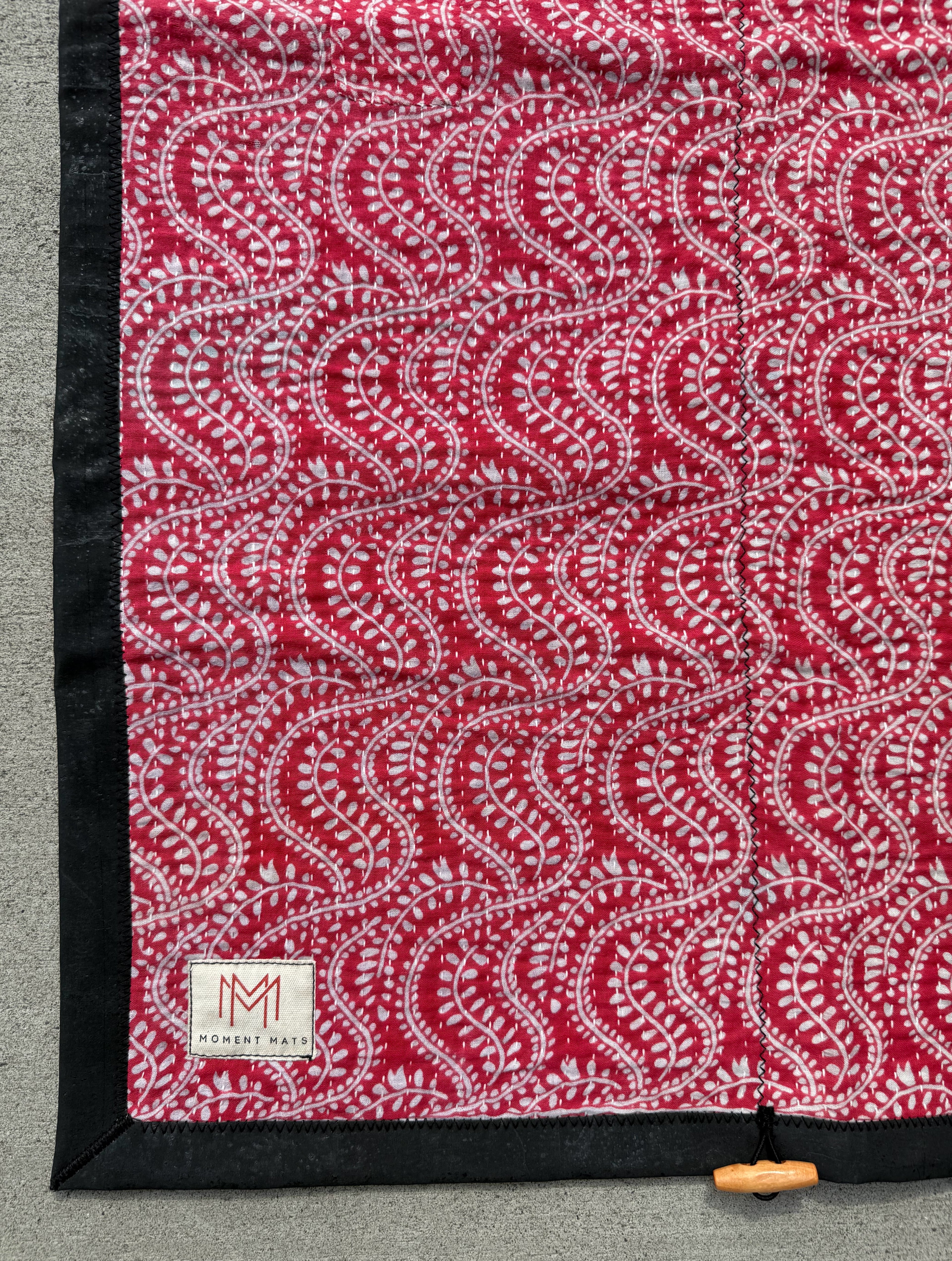 RED VINE SARI with UNIQUE PATCHWORK & PREMIUM BLACK CORK