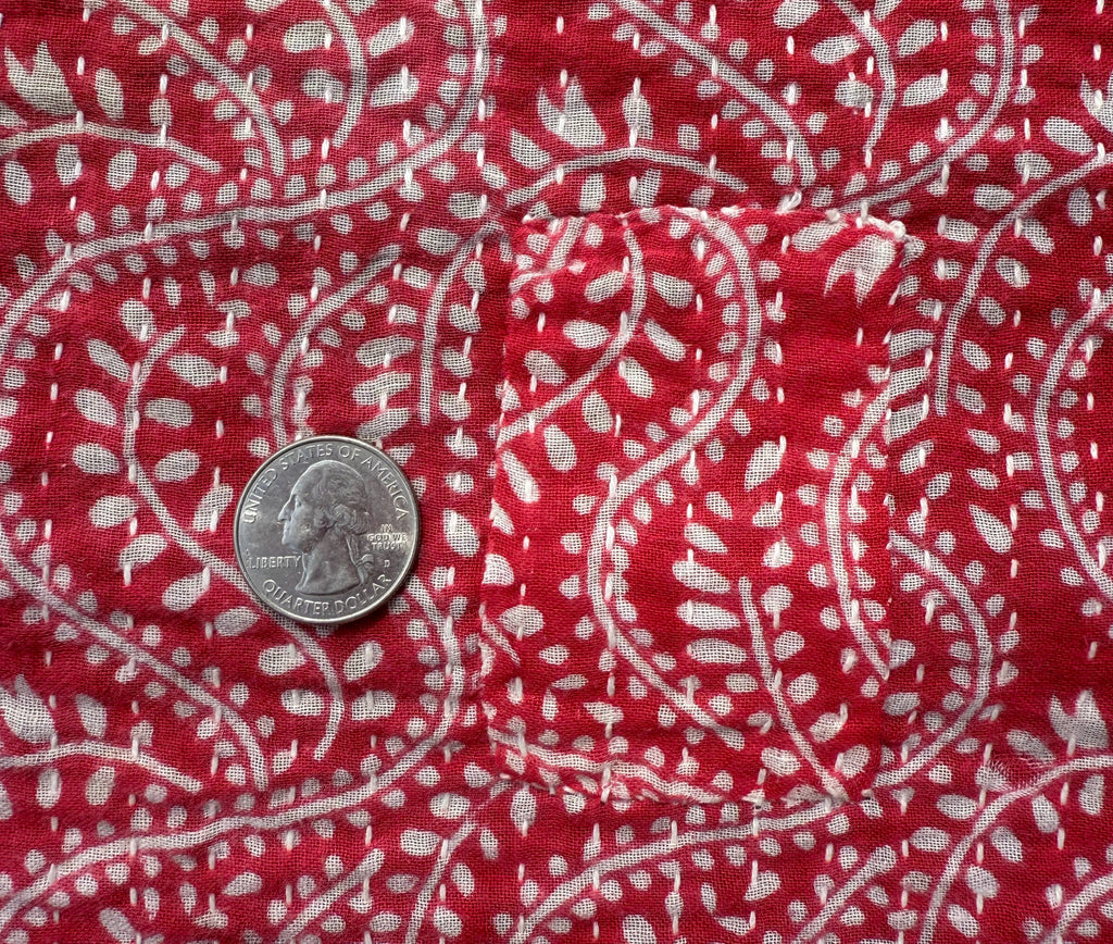 RED VINE SARI with UNIQUE PATCHWORK & PREMIUM BLACK CORK