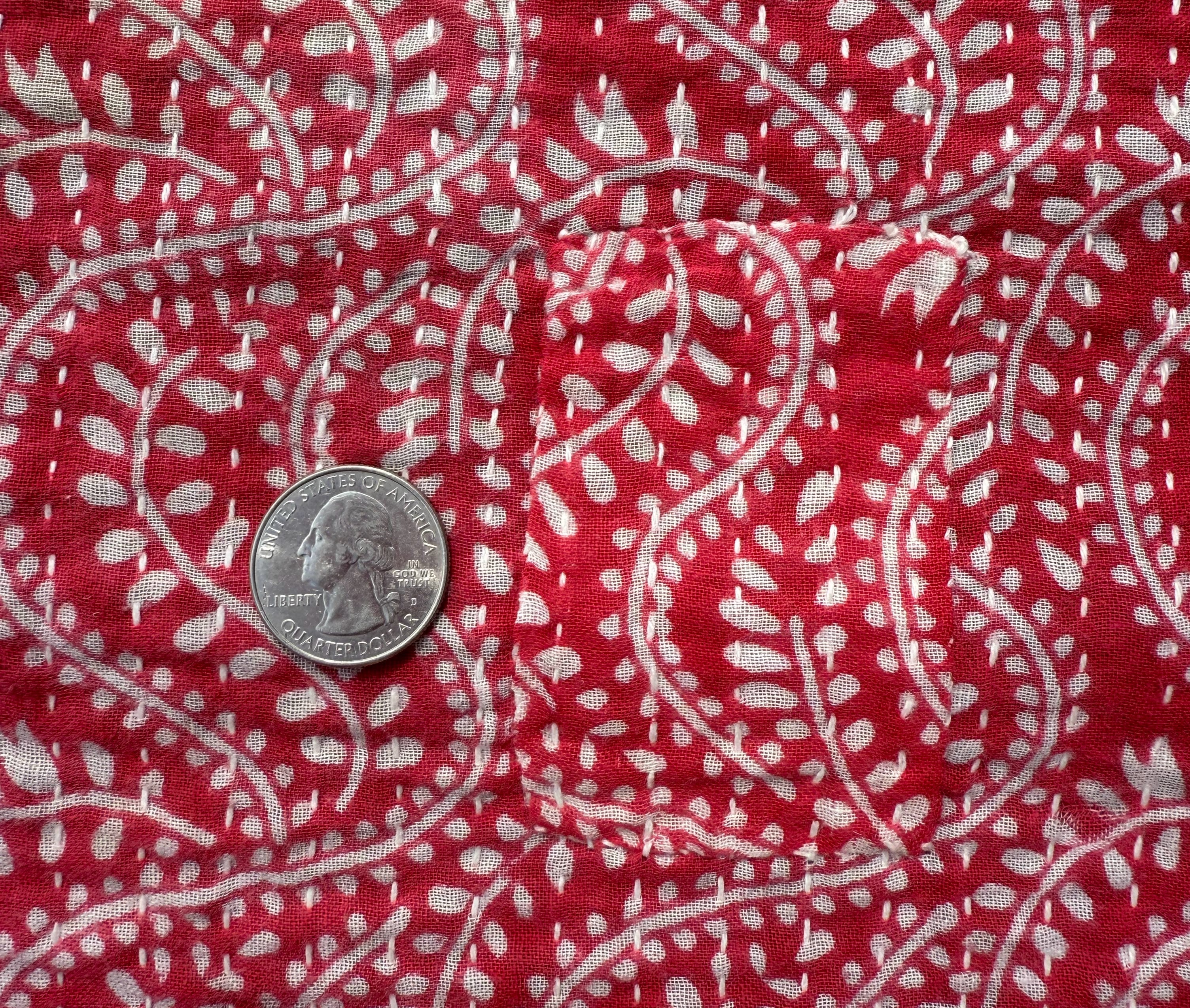 RED VINE SARI with UNIQUE PATCHWORK & PREMIUM BLACK CORK