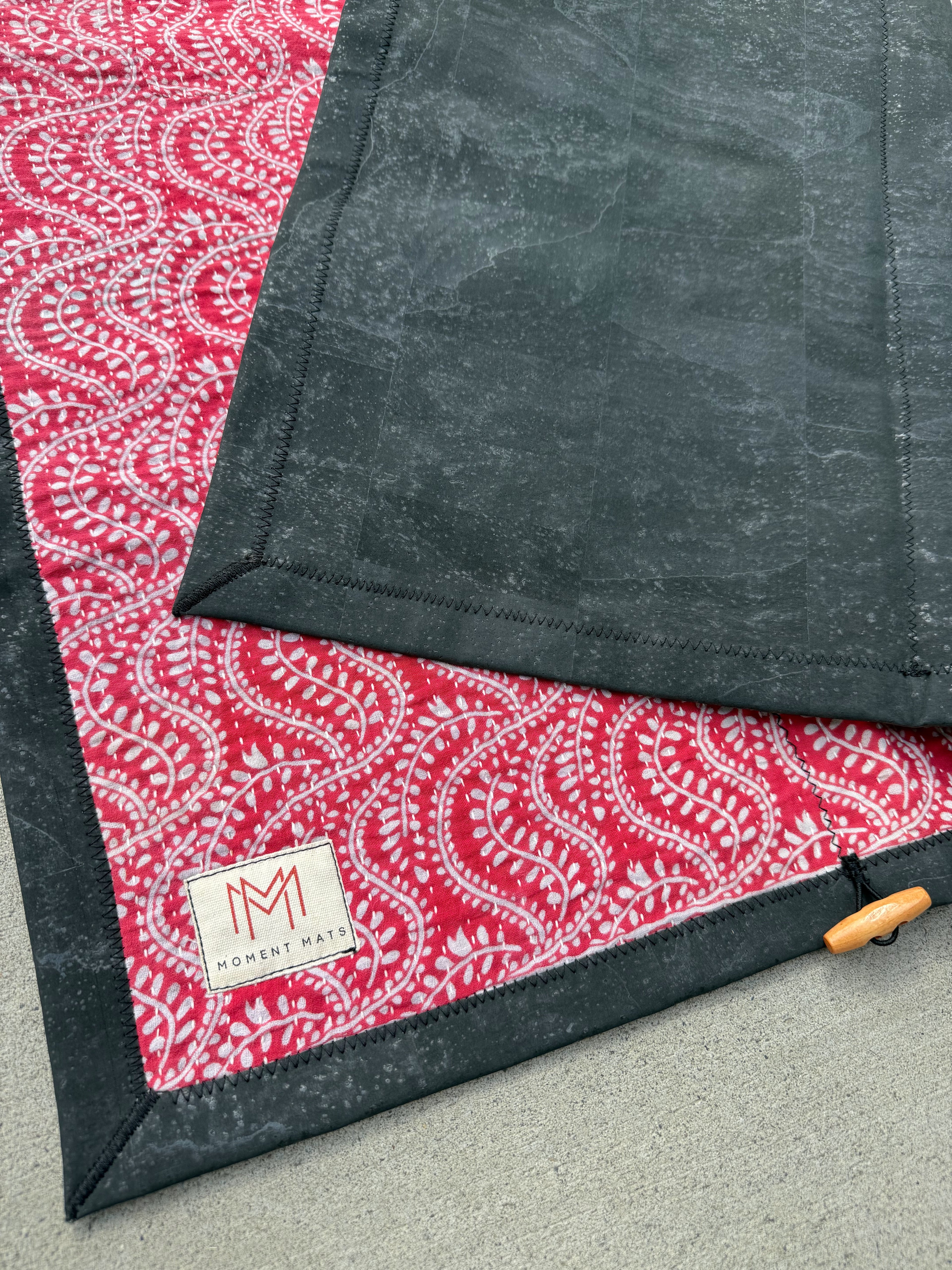 RED VINE SARI with UNIQUE PATCHWORK & PREMIUM BLACK CORK