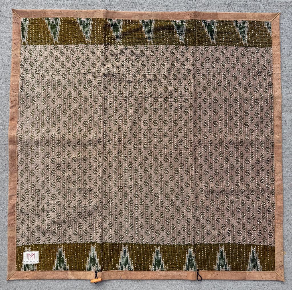 (sold) GRASS SARI with NATURAL CORK