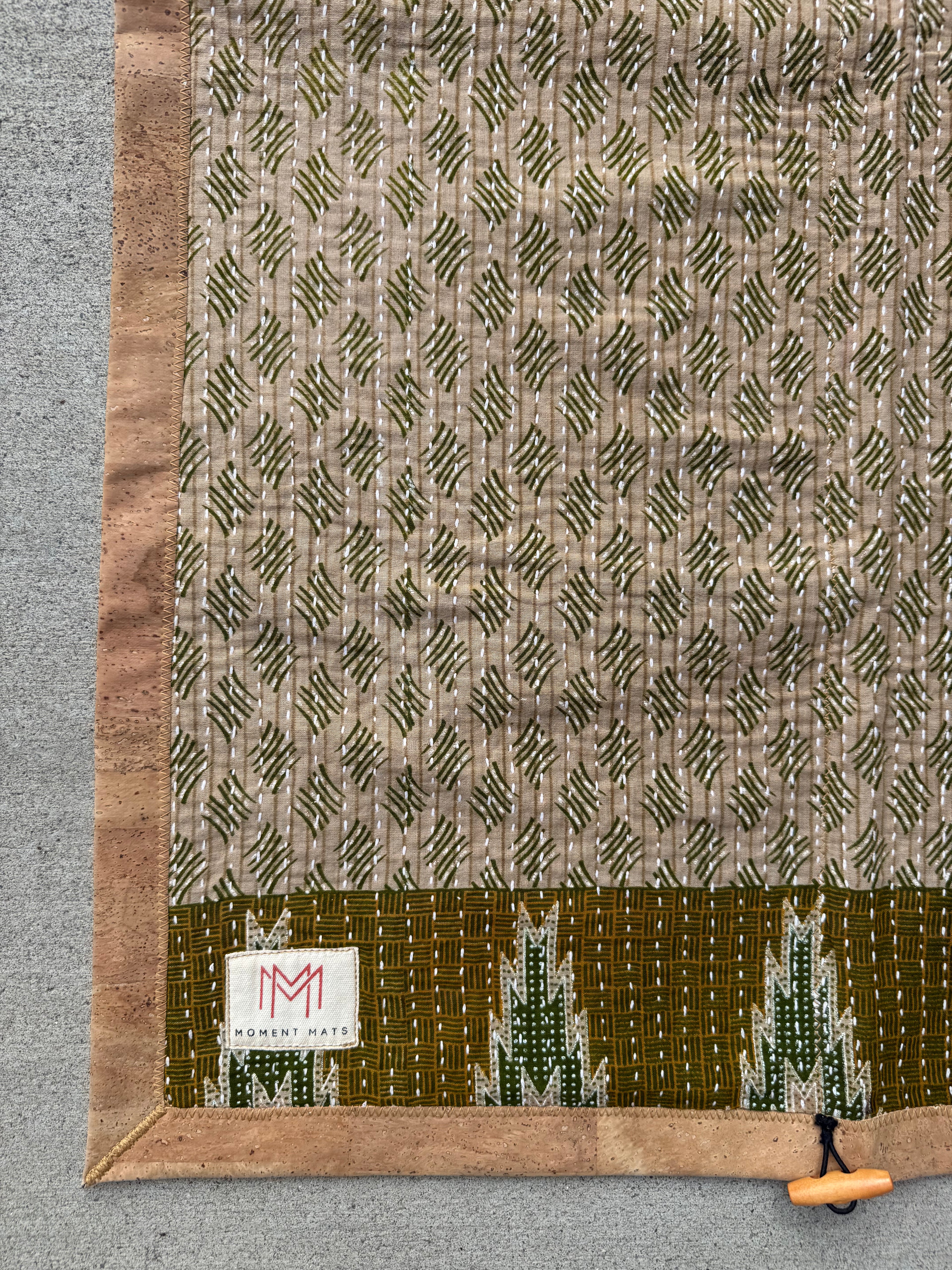 (sold) GRASS SARI with NATURAL CORK