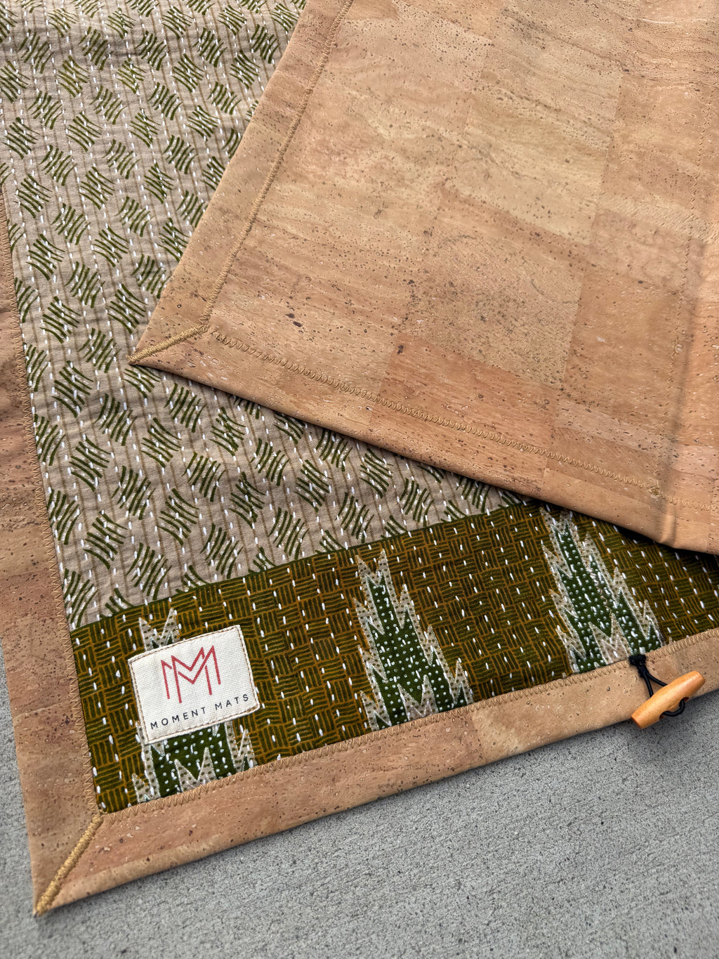 (sold) GRASS SARI with NATURAL CORK