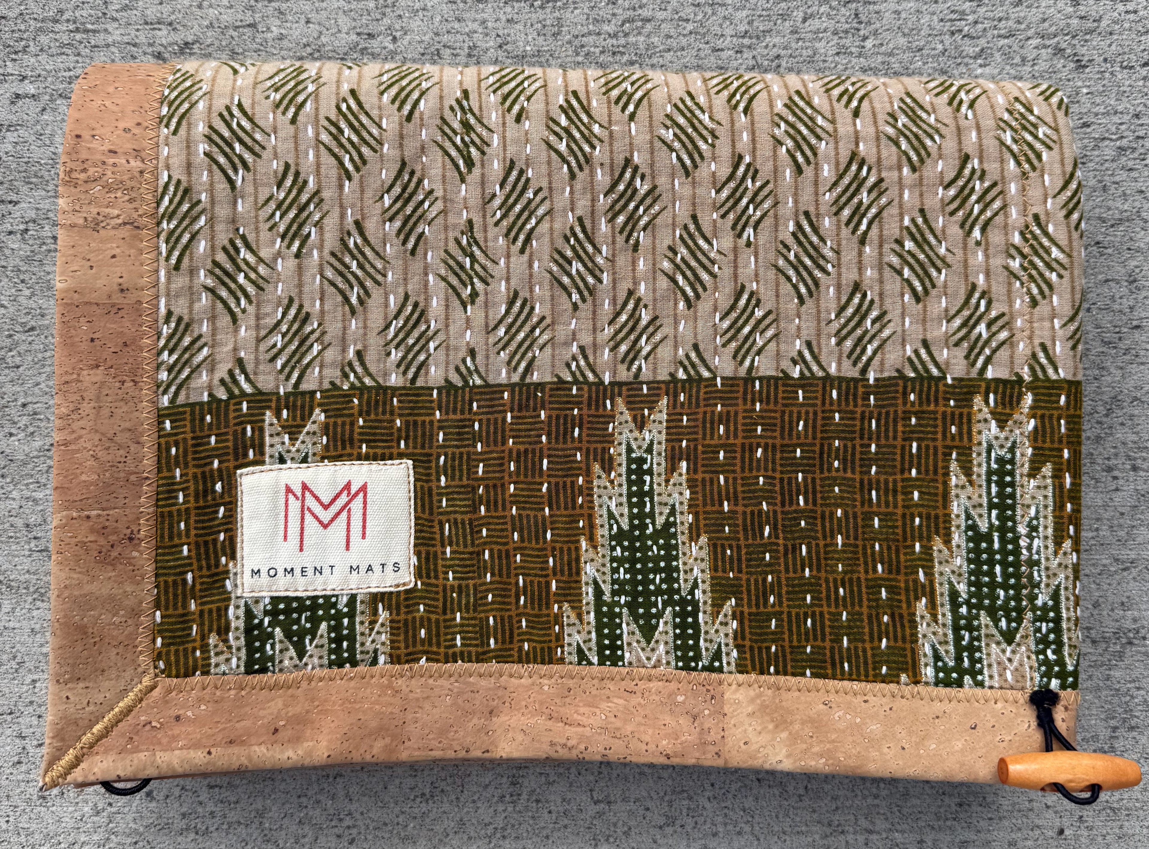 (sold) GRASS SARI with NATURAL CORK